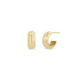 Load image into Gallery viewer, 14k yellow gold whide chubby huggie studs from Zoe Chicco
