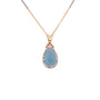 Load image into Gallery viewer, Aquamarine and Ruby Teardrop Pendant
