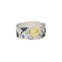 Load image into Gallery viewer, Argentium Silver and 18k yellow gold aspen leaf motif band with three flush set colored sapphires.
