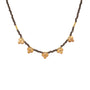 Load image into Gallery viewer, Ananda Khalsa pyrite beaded necklace featuring five 22k yellow gold "trio" beads
