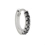 Load image into Gallery viewer, 9k white gold and black diamond huggie hoop from Metier by Tomfoolery
