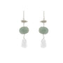 Load image into Gallery viewer, Philippa Roberts Little Nugget earrings with aquamarine and luminous quartz in sterling silver, handmade in Oakland, California
