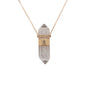 Load image into Gallery viewer, Rough Pencil Quartz with Diamonds Gold Necklace
