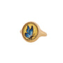 Load image into Gallery viewer, Gold Foil and Hand Painted Enamel Butterfy Signet Ring
