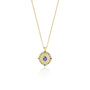 Load image into Gallery viewer, 18K Gold Radiance Pendant with Blue Sapphires and White Diamonds - Art + Soul Gallery
