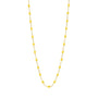 Load image into Gallery viewer, 18k yellow gold 17.7" chain with lemon colored resin beads by Gigi Clozeau. 
