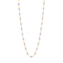 Load image into Gallery viewer, 18k yellow gold 16.5" chain with lilac colored resin beads by Gigi Clozeau. 

