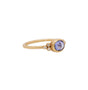 Load image into Gallery viewer, Oval Rose Cut Blue Sapphire and Diamond Gold Ring - Art + Soul Gallery
