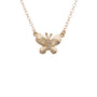 Load image into Gallery viewer, 14k yellow gold butterfly necklace with diamonds by Victoria Cunningham.
