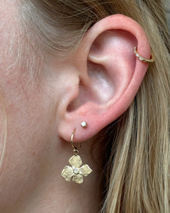 Hydrangea Earrings w/ Diamonds