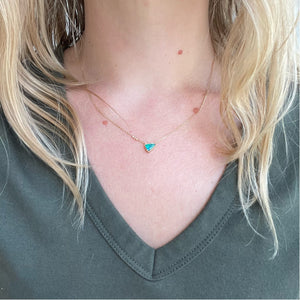 Opal & Three Diamonds Necklace