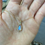 Load image into Gallery viewer, Moonstone Teardrop Pendant with Sapphires

