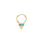 Load image into Gallery viewer, Mini AZ Clicker Hoop with Turquoise and Citrine
