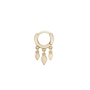Load image into Gallery viewer, 9k yellow gold trio tassle clicker hoop
