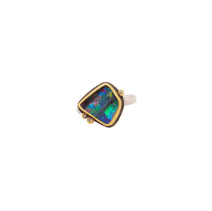 Freeform Boulder Opal Ring