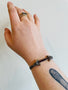 Load image into Gallery viewer, Ruby and Pave Diamond Bar Bracelet + Grey Multi Braided Cord
