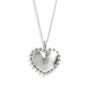 Load image into Gallery viewer, Anzie sterling silver heart locket necklace with star design and white sapphire center stone, timeless keepsake pendant jewelry.
