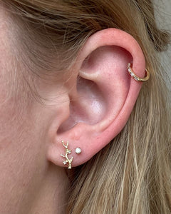 2 Diamond Branch Stud Earrings