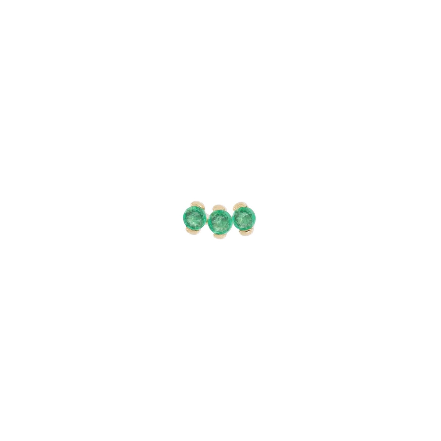 Triple Reverse Set Emerald Studs