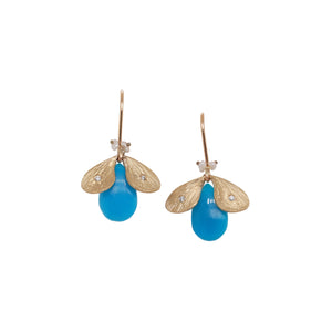 Turquoise & Diamond Bug Earrings
