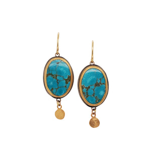 Chinese Turquoise Drop earrings