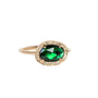 Load image into Gallery viewer, Green Tourmaline and Diamond &quot;Stella&quot; Ring
