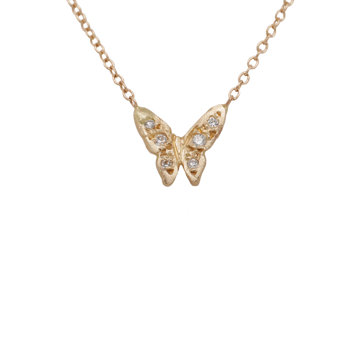 Victoria Cunningham Victoria Cunningham | Gold Pave Diamond Butterfly Necklace – Art + Soul ...