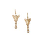 Load image into Gallery viewer, 14k yellow gold butterfly earrings with diamond drops by Victoria Cunningham

