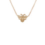 Load image into Gallery viewer, 14k yellow gold bumblebee stationed to a cable chain with a single diamond eye by Victoria Cunningham. 
