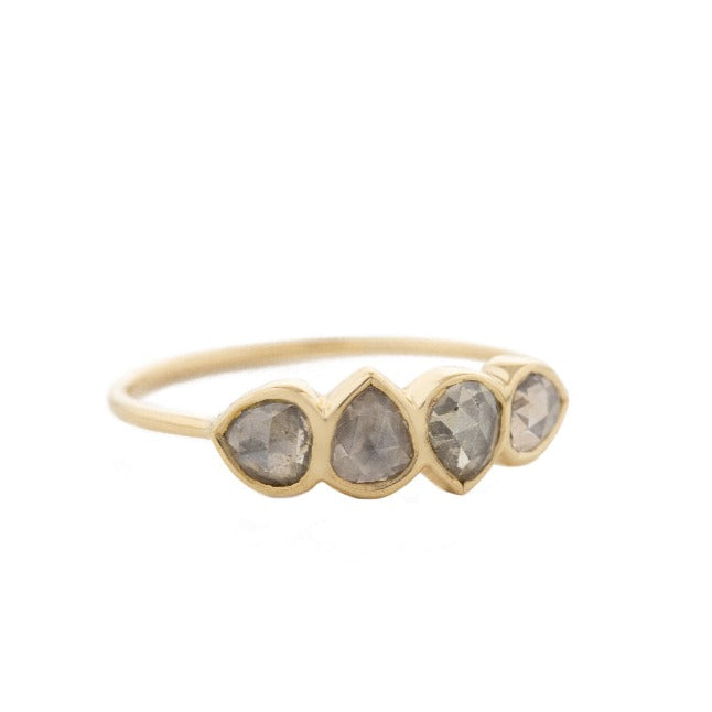 Rosecut Grey Diamond Ring