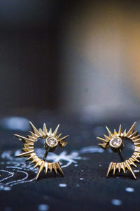 Sun & Moon with Diamonds Earrings