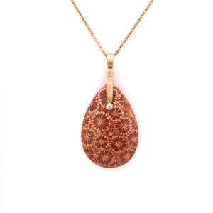 Fossilized Coral Pendant (No Chain) | Art + Soul Gallery