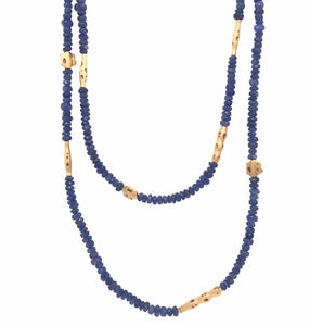 Blue Sapphire Flora Beaded Necklace