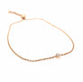 Load image into Gallery viewer, Tiny Curb Chain Single Diamond Bracelet
