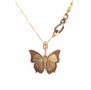 Load image into Gallery viewer, Rose Bronze and Yellow Gold Tawny Raja Butterfly Pendant
