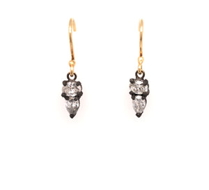 Oval and Pear Diamond Drop Earrings