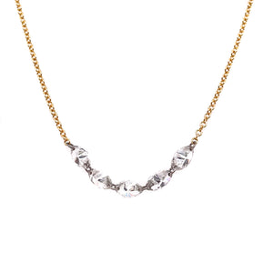 Five Stone Marquise Diamond Floating Necklace