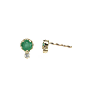 Emerald Diamond Earring