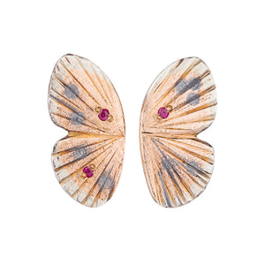 Baby Asterope Studs With Rubies | Art + Soul Gallery