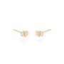 Load image into Gallery viewer, Tiny Three Stepped Baguette Diamond Studs
