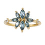 Load image into Gallery viewer, Teal Sapphire Bouquet Ring
