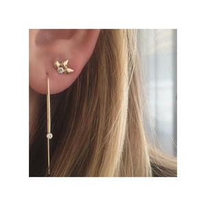 Small Diamond Wire Earrings