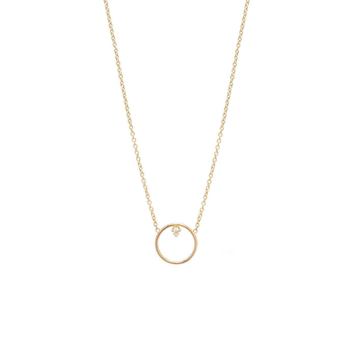 Circle Prong Diamond Necklace | Art + Soul Gallery