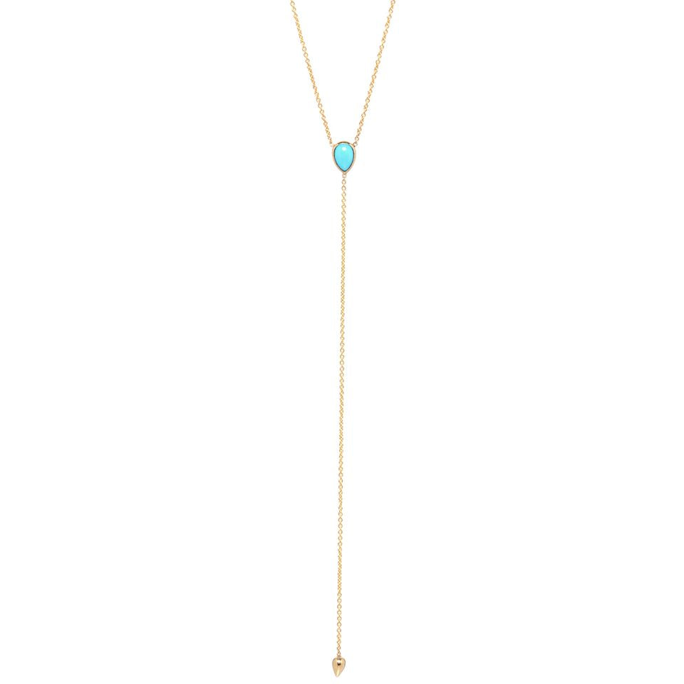 Turquoise Tear Lariat Drop Necklace | Art + Soul Gallery