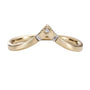 Load image into Gallery viewer, Chevron Ring With Baguette and Carre Diamonds

