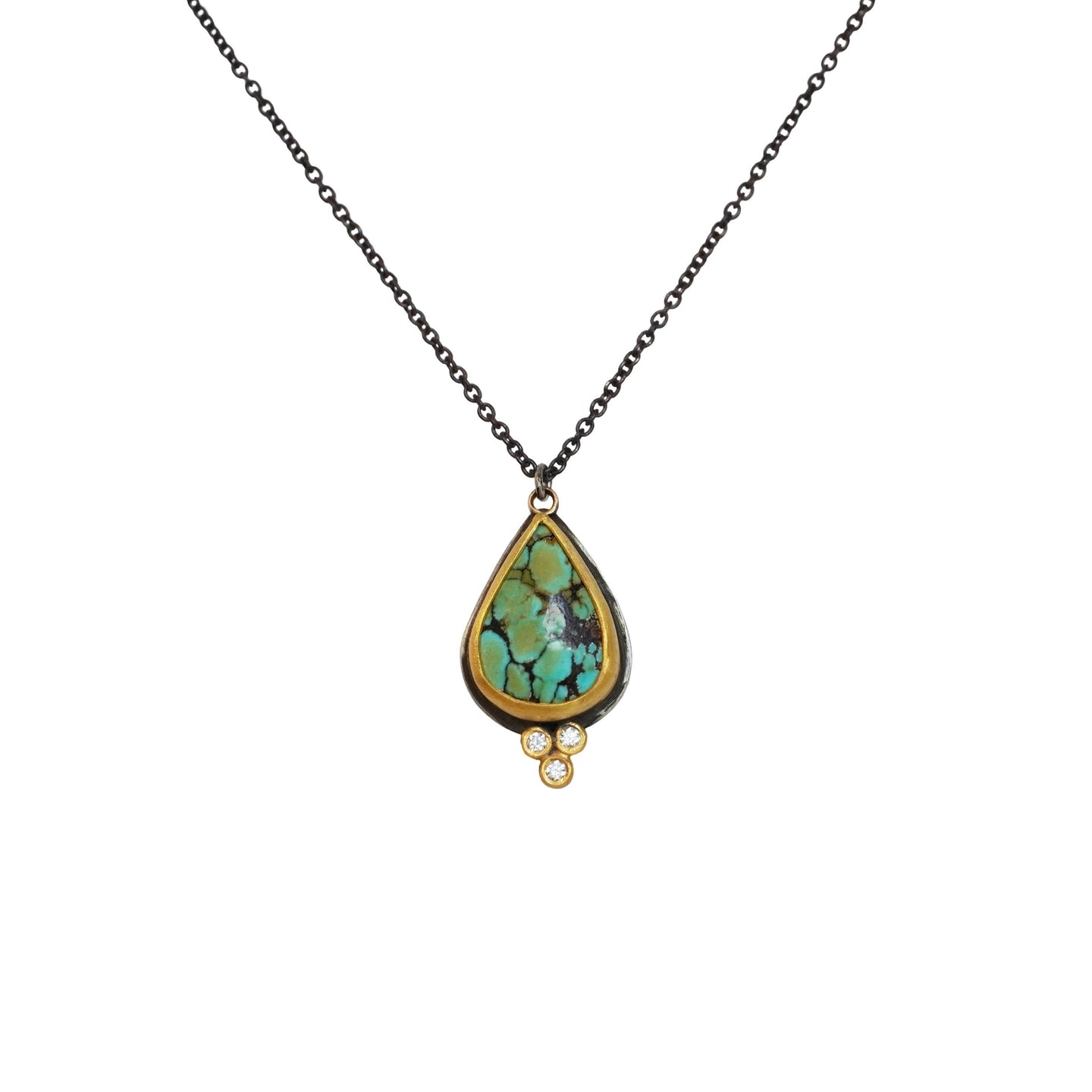 Pear Chinese Turquoise Necklace