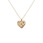 Load image into Gallery viewer, 14k yellow gold cable chain necklace with a hear shaped pendant featuring a moon and star motif with five white diamond accents by Victoria Cunningham. 
