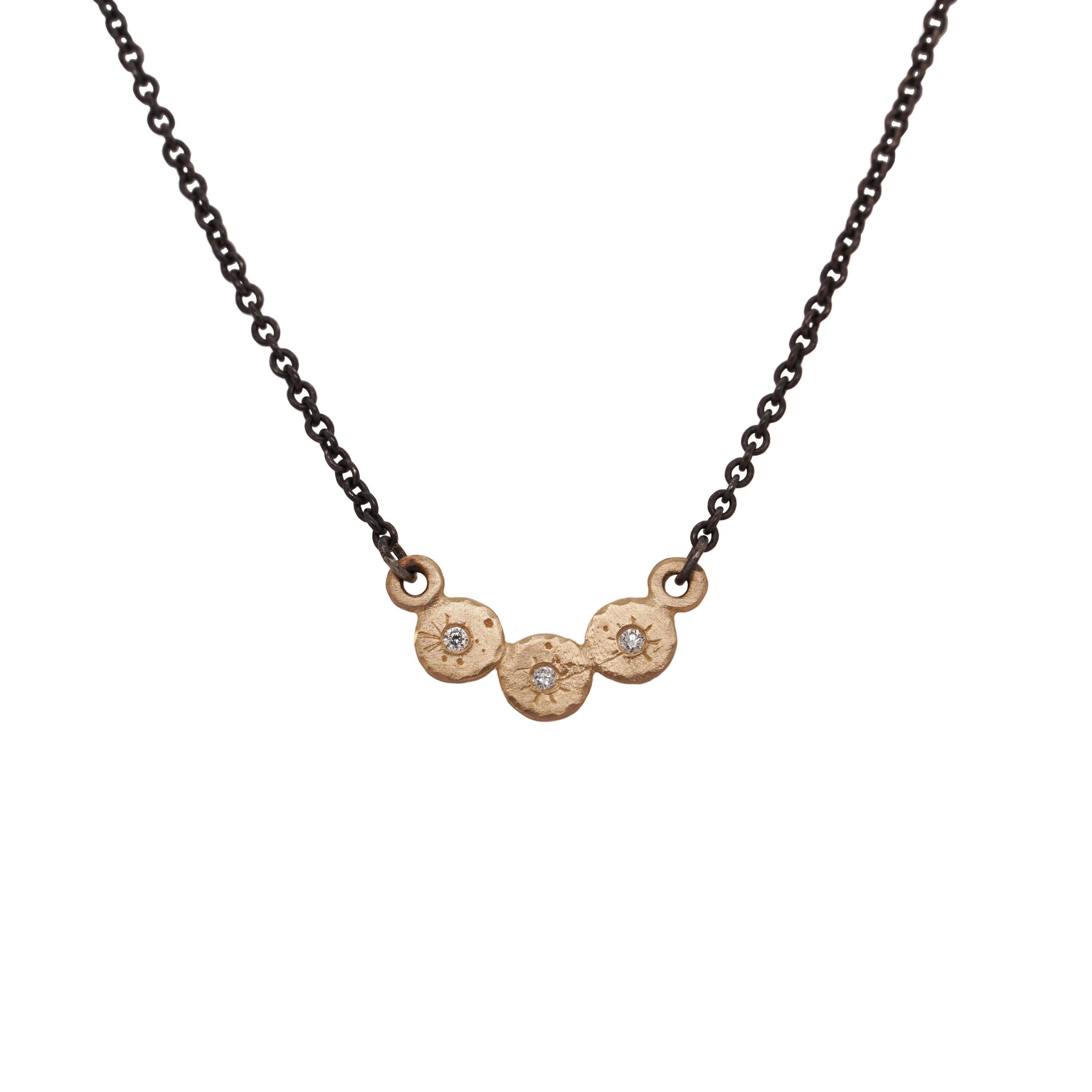 Sarah Swell | Mixed Metal and Diamond Mini Arc Treasure Coin Necklace – Art  + Soul Gallery