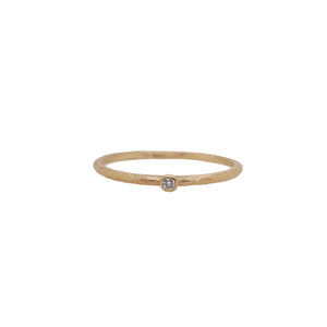 Faceted Stacking Ring w/ Diamond