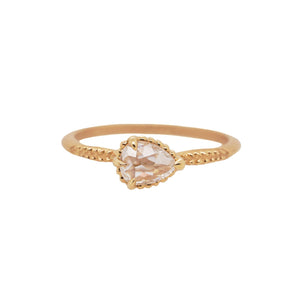 Evergreen Pear Solitaire Ring